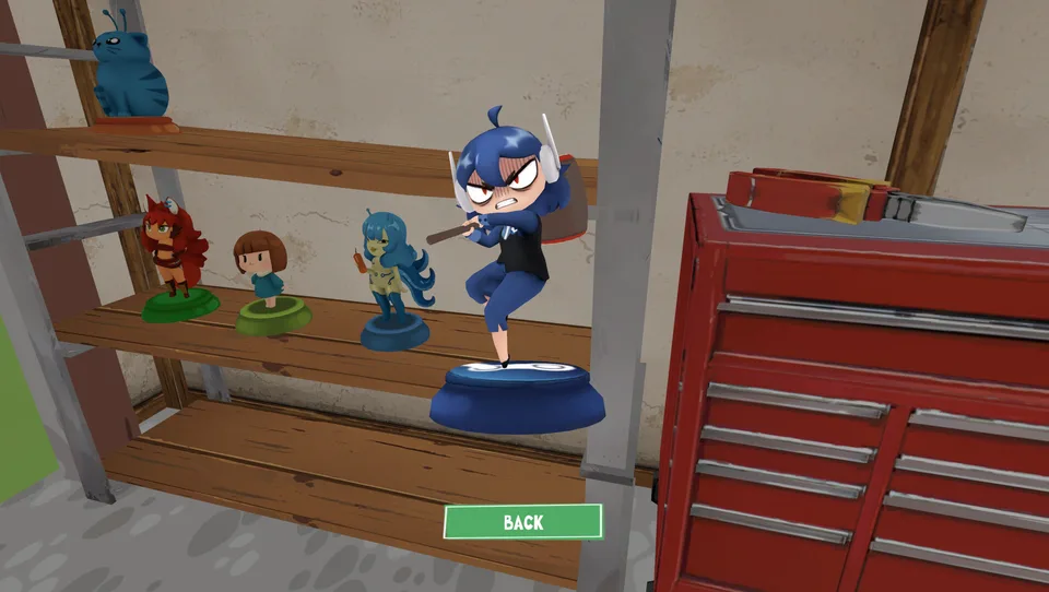 KOTAMON collectible figures displayed on a workshop shelf